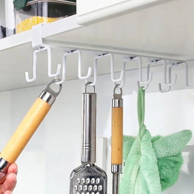 under cabinet 12 hooks hanger by Metallics Home