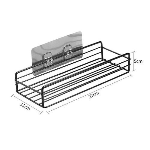 wall mounted multipurpose shelf with adhesive tapes by Metallics Home